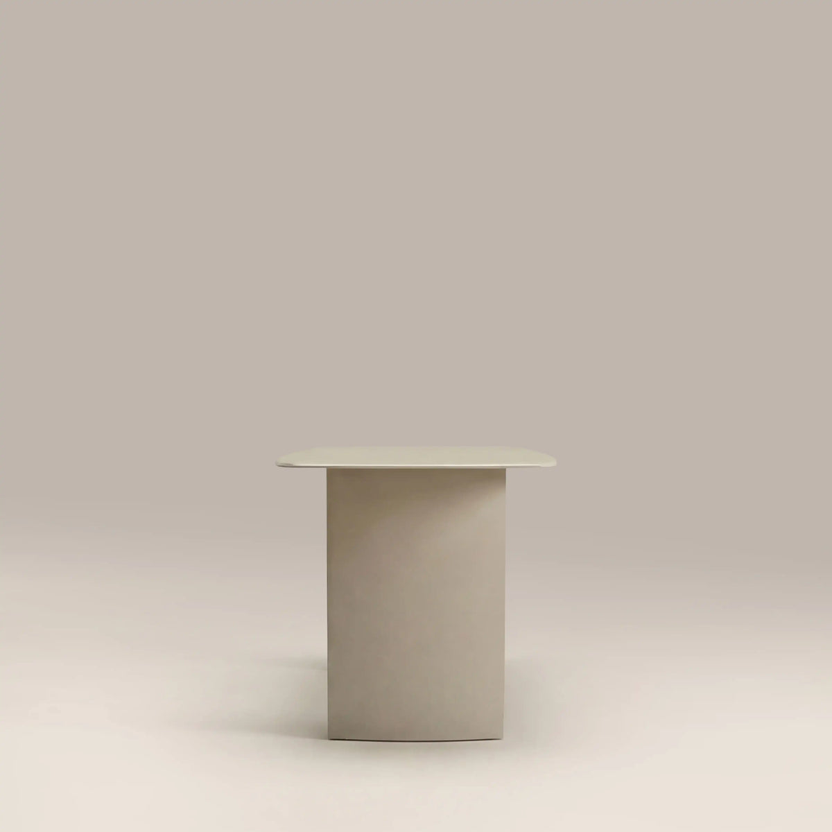 Jet 6 Seat Rectangle Dining Table | Soft Ecru Sandblasted Glass & High Gloss Soft Ecru — view 3