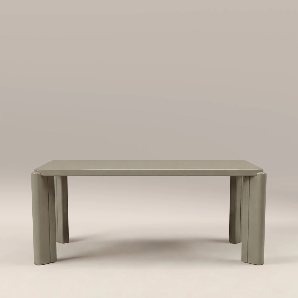 Kelby 6 Seat Rectangle Dining Table | High Gloss Sage Green — view 2