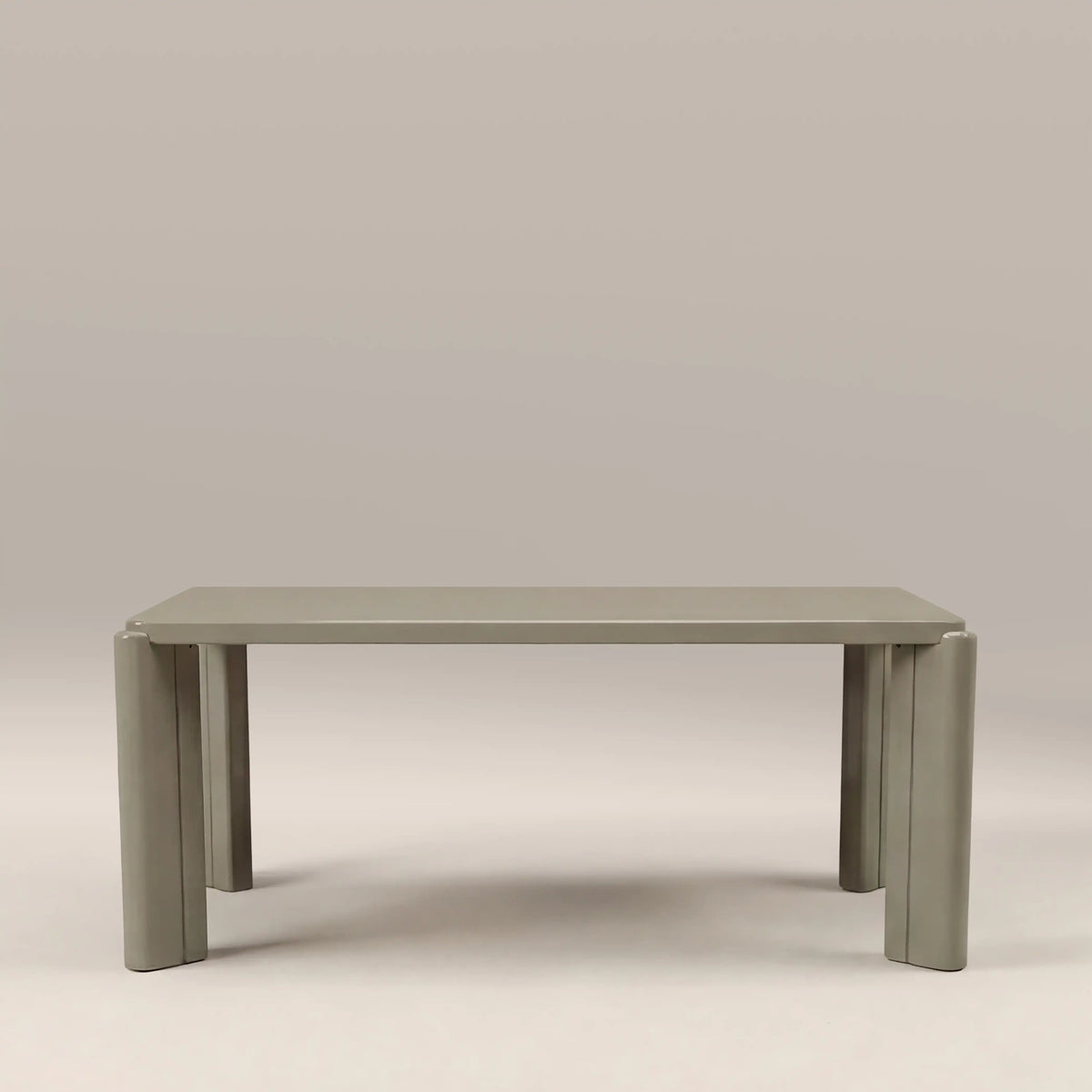Kelby 6 Seat Rectangle Dining Table | High Gloss Sage Green — view 2