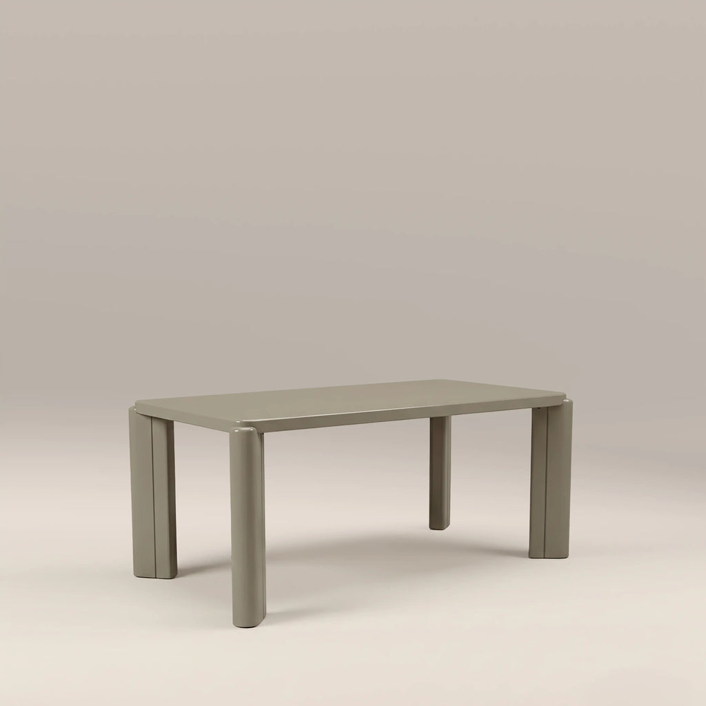 Kelby 6 Seat Rectangle Dining Table | High Gloss Sage Green — view 3