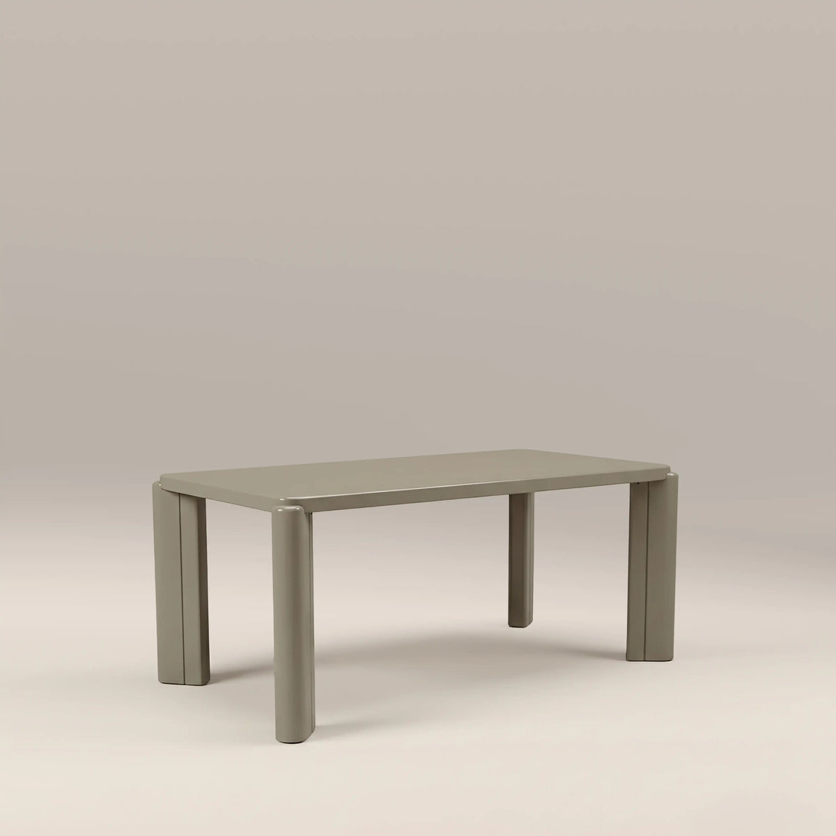 Kelby 6 Seat Rectangle Dining Table | High Gloss Sage Green — view 3