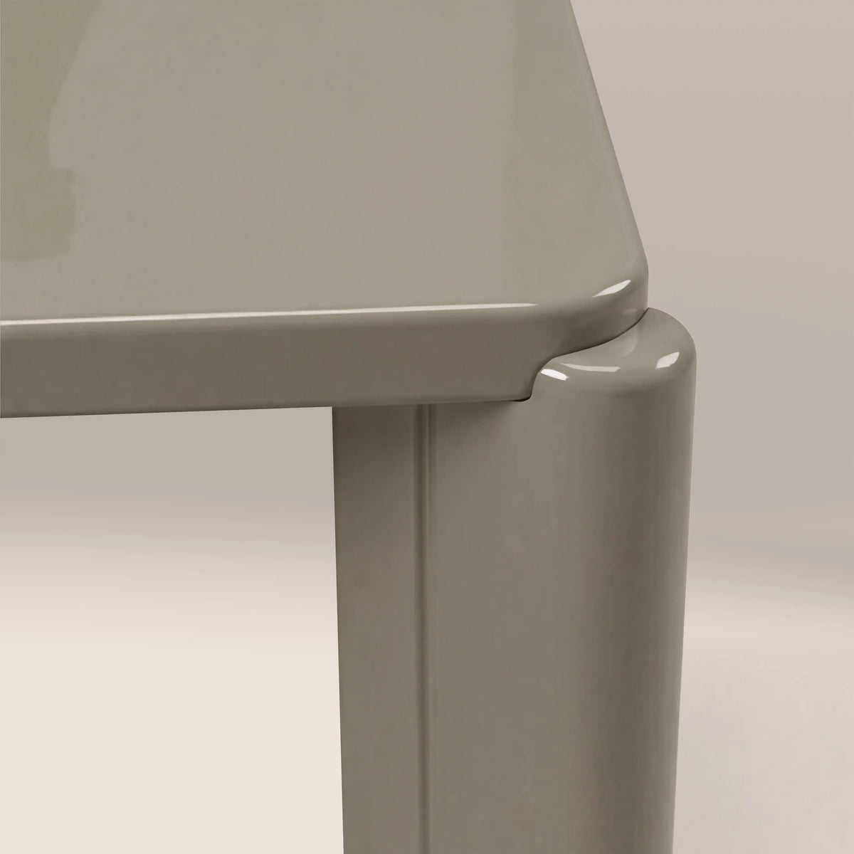 Kelby 6 Seat Rectangle Dining Table | High Gloss Sage Green — view 5