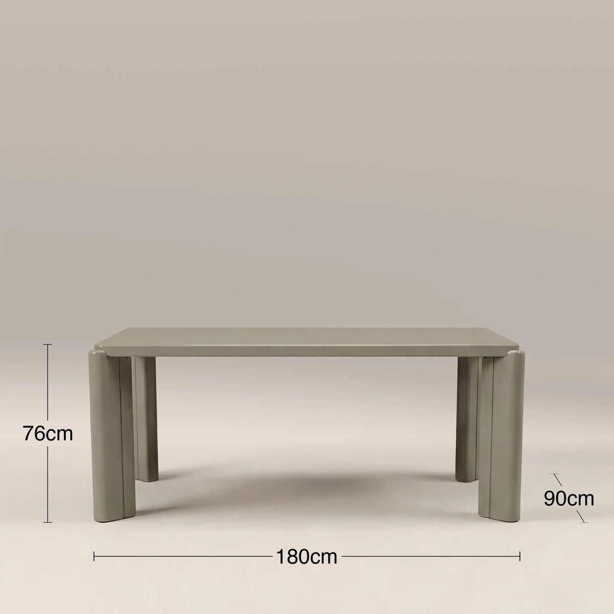Kelby 6 Seat Rectangle Dining Table | High Gloss Sage Green — view 6