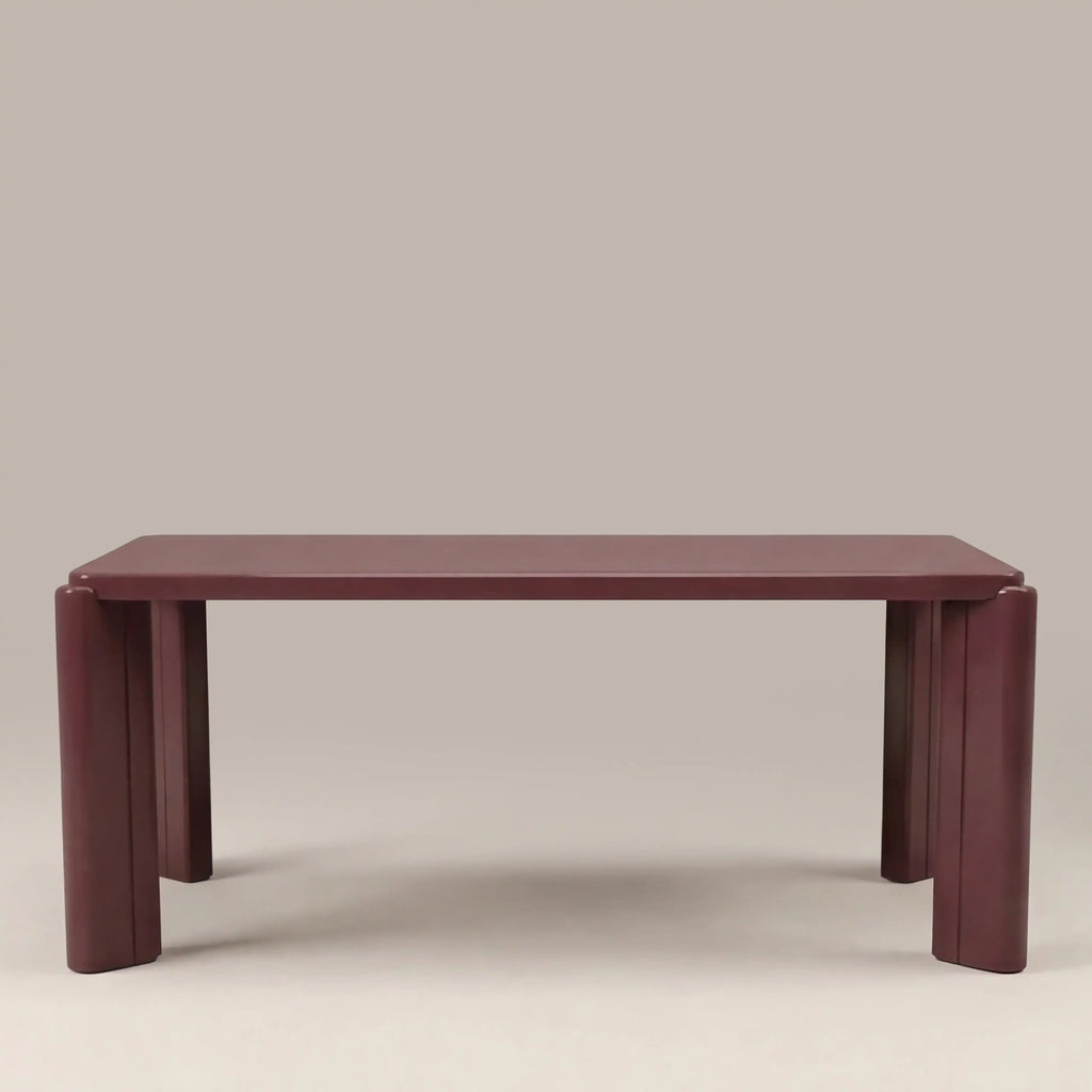 Kelby 6 Seat Rectangle Dining Table | High Gloss Cherry Red — dining table from 2nd Time Around