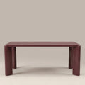 Kelby 6 Seat Rectangle Dining Table | High Gloss Cherry Red — dining table from 2nd Time Around
