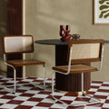 Kenton Dining Chair | Walnut & Chrome — dining chair from 2nd Time Around