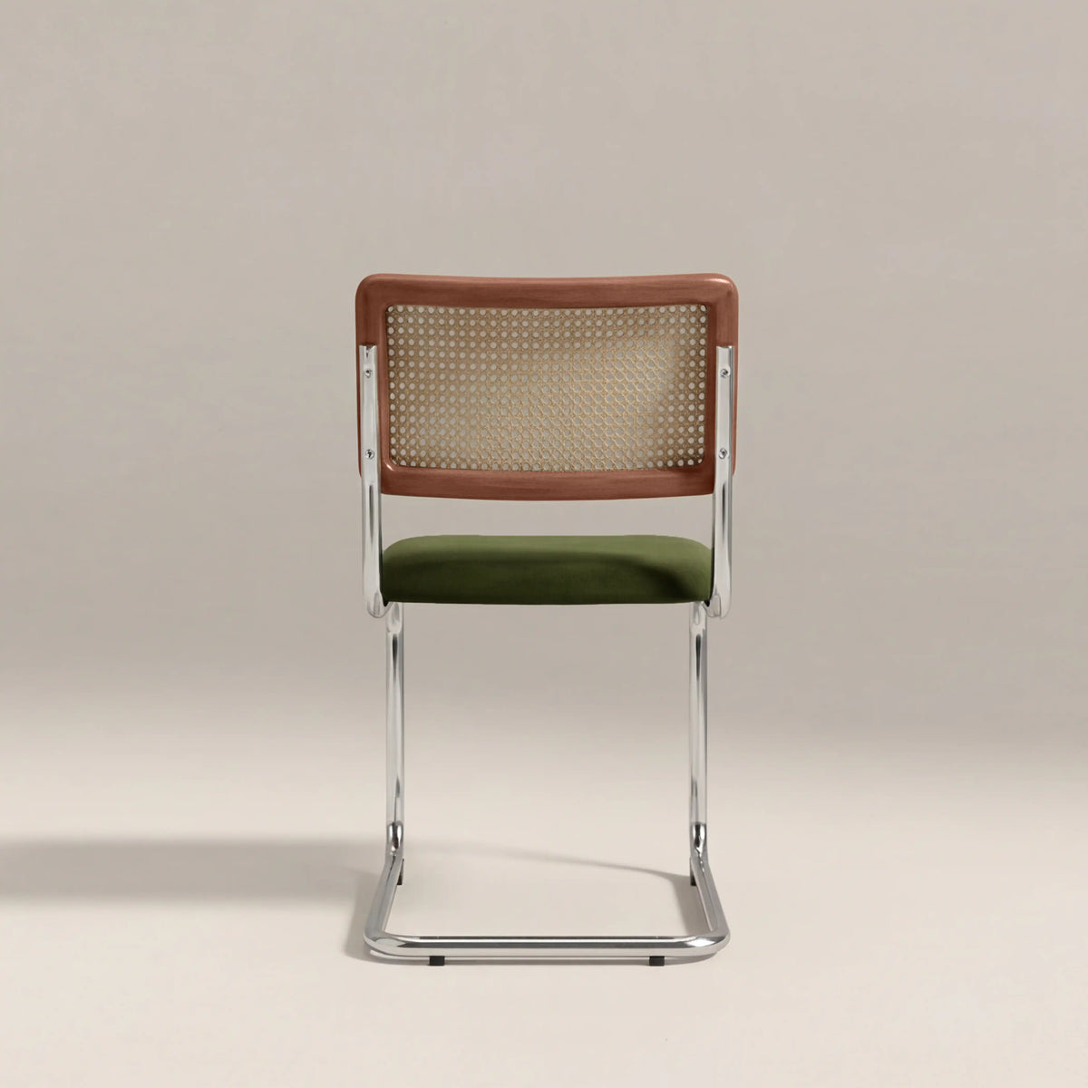 Kenton Dining Chair | Olive Green Sustainable Velvet & Chrome — view 6