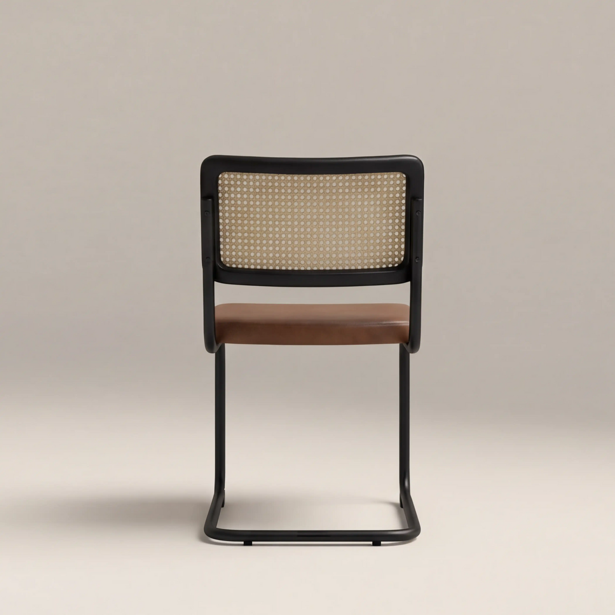 Kenton Dining Chair | Vintage Tan Faux Leather & Black — view 6