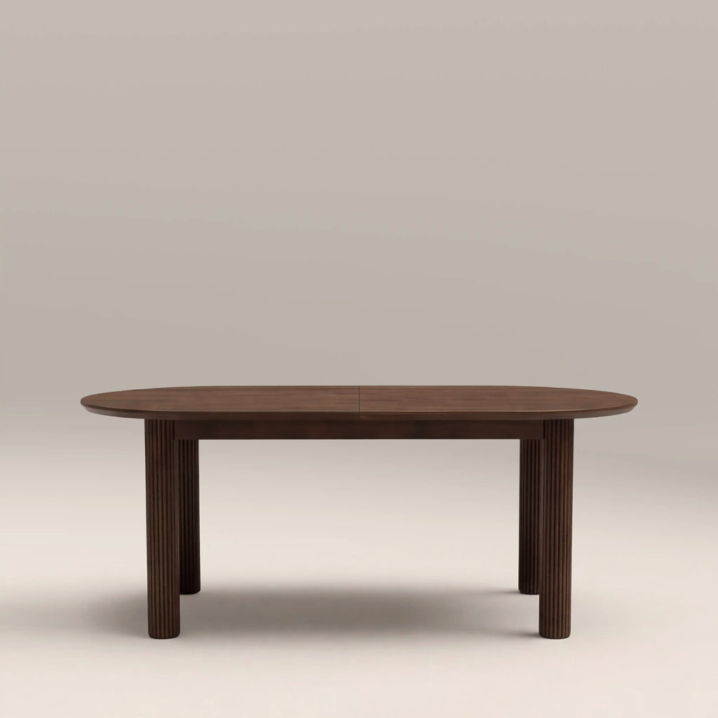 Skylar 6-8 Seat Oval Extendable Wooden Dining Table | Smoked Walnut — view 2