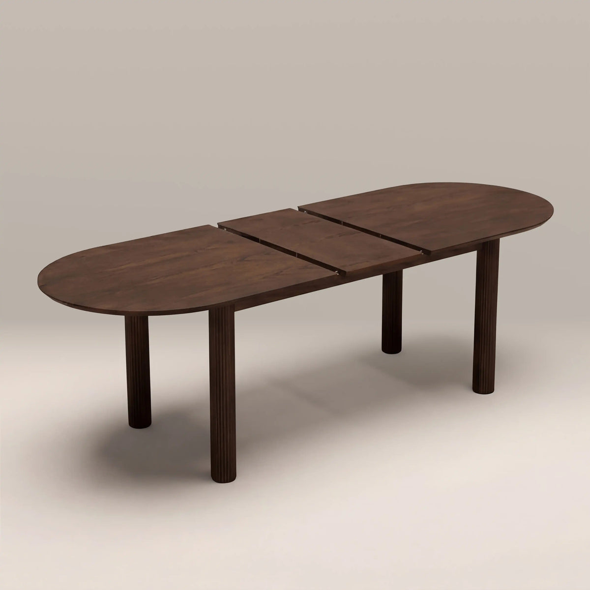 Skylar 6-8 Seat Oval Extendable Wooden Dining Table | Smoked Walnut — view 5