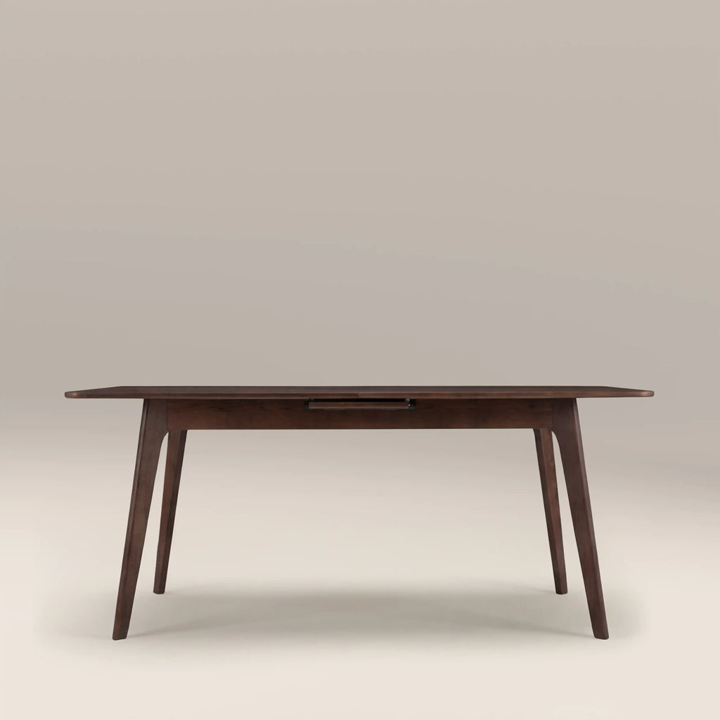 Landon 4-6 Seat Rectangle Wooden Extendable Dining Table | Walnut — view 5
