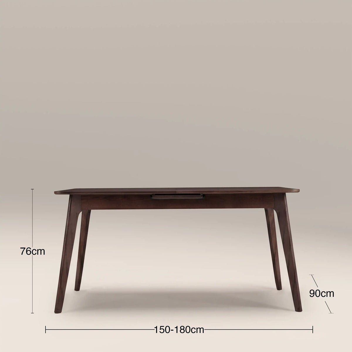 Landon 4-6 Seat Rectangle Wooden Extendable Dining Table | Walnut — view 7
