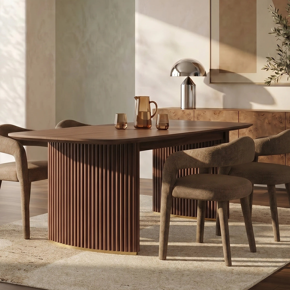Caleb 6-8 Seat Rectangle Wooden Extendable Dining Table | Walnut — dining table from 2nd Time Around