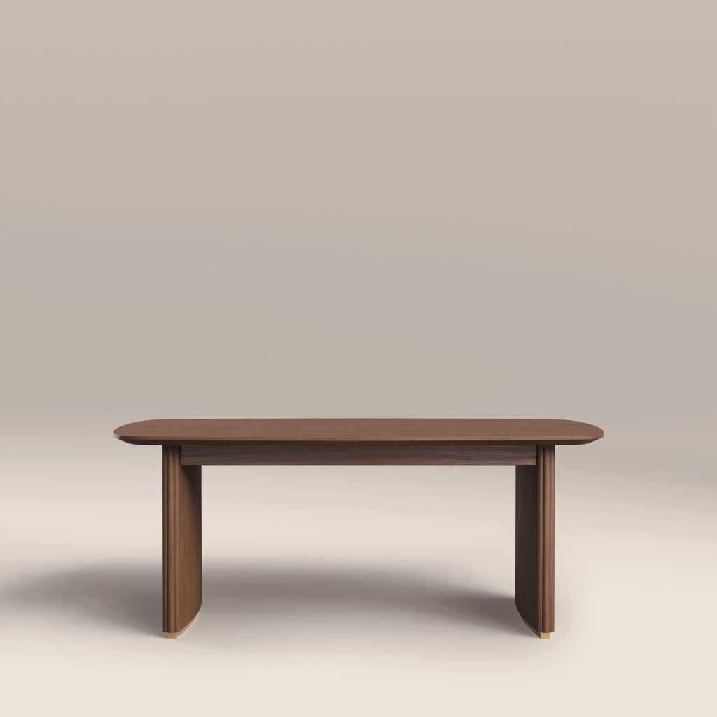 Caleb 6-8 Seat Rectangle Wooden Extendable Dining Table | Walnut — view 3