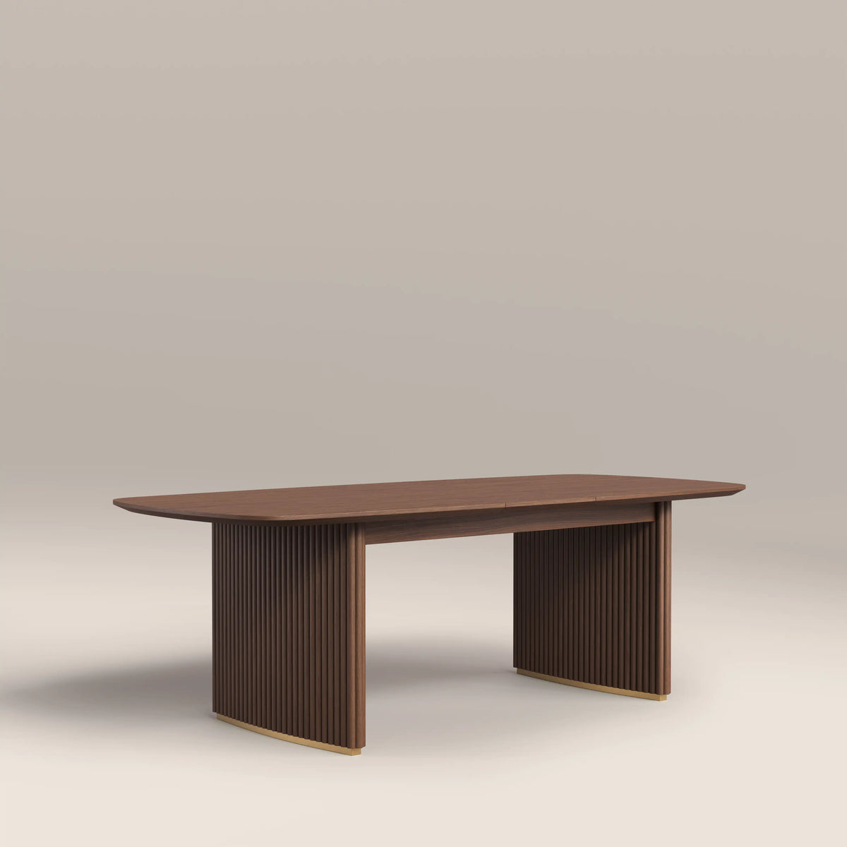 Caleb 6-8 Seat Rectangle Wooden Extendable Dining Table | Walnut — view 4