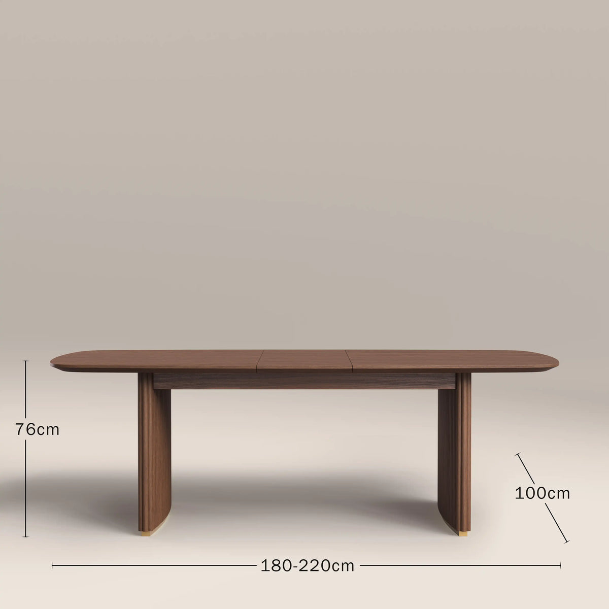 Caleb 6-8 Seat Rectangle Wooden Extendable Dining Table | Walnut — view 7