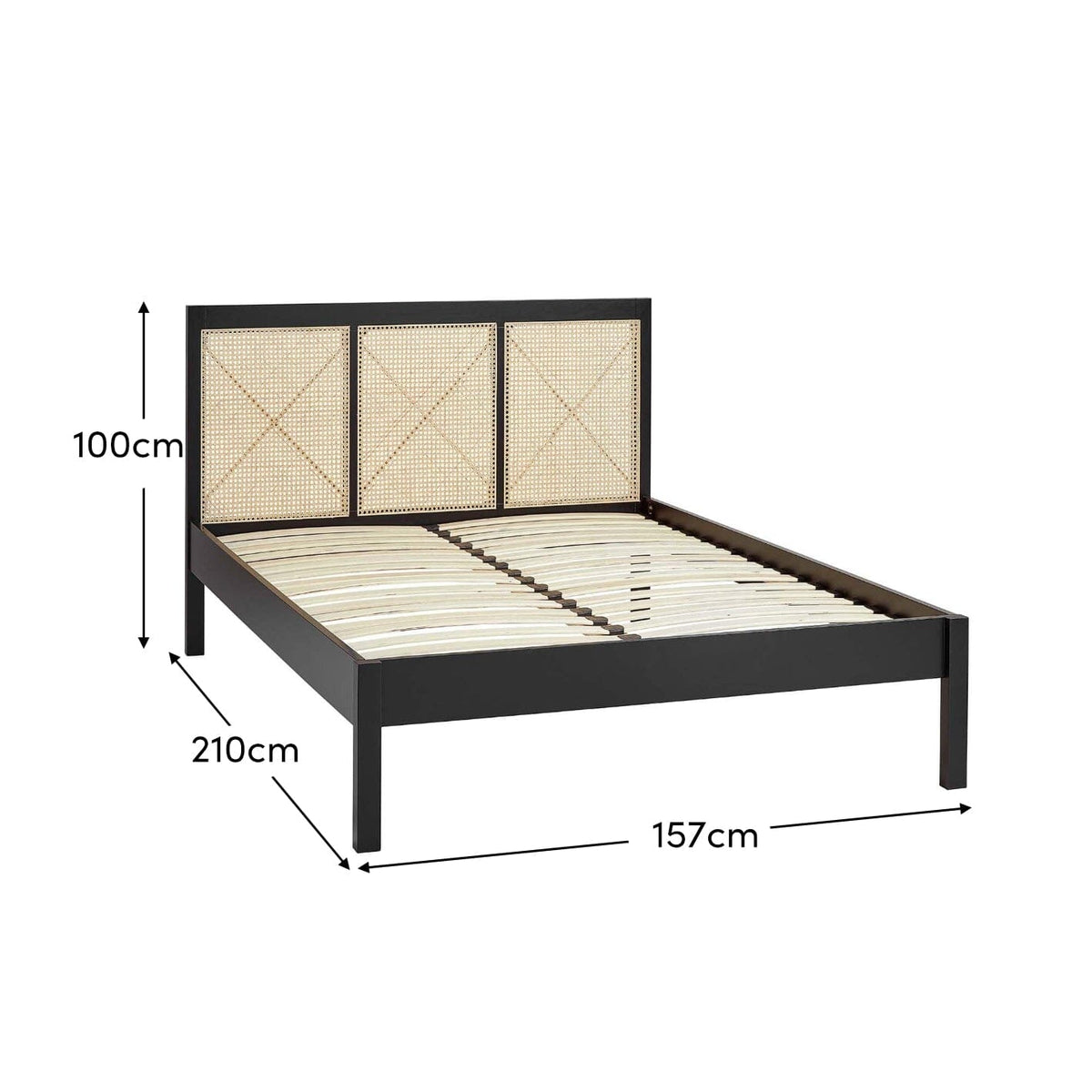Charlie King Size Bed Frame - Black — view 3