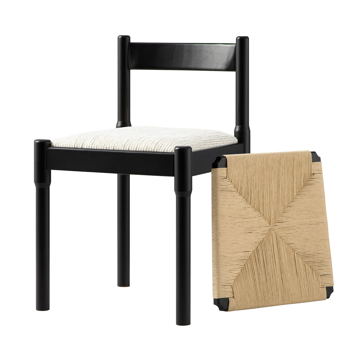 Minley 2-in-1 Dining Chair, Black Matte — view 8