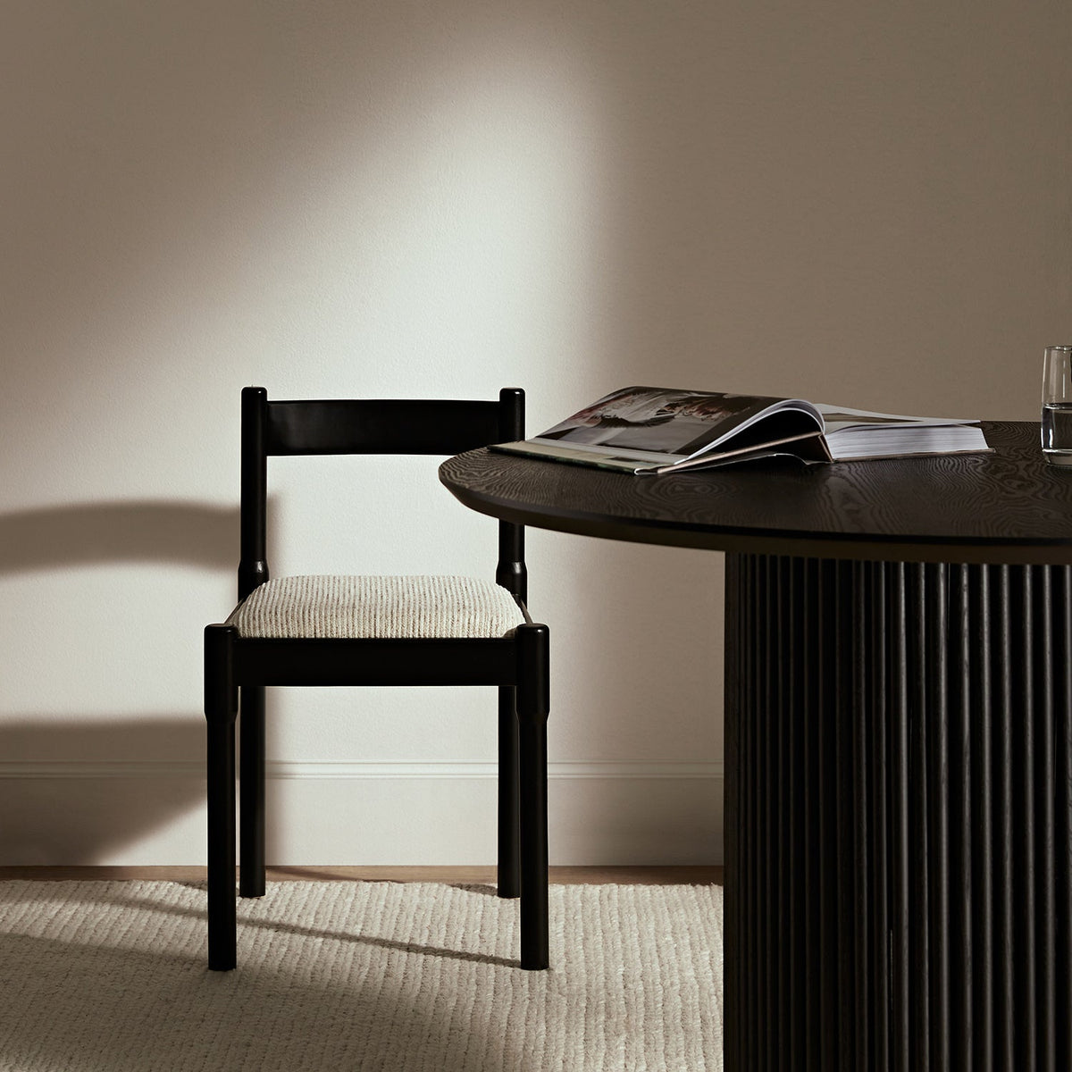 Minley 2-in-1 Dining Chair, Black Matte — view 2