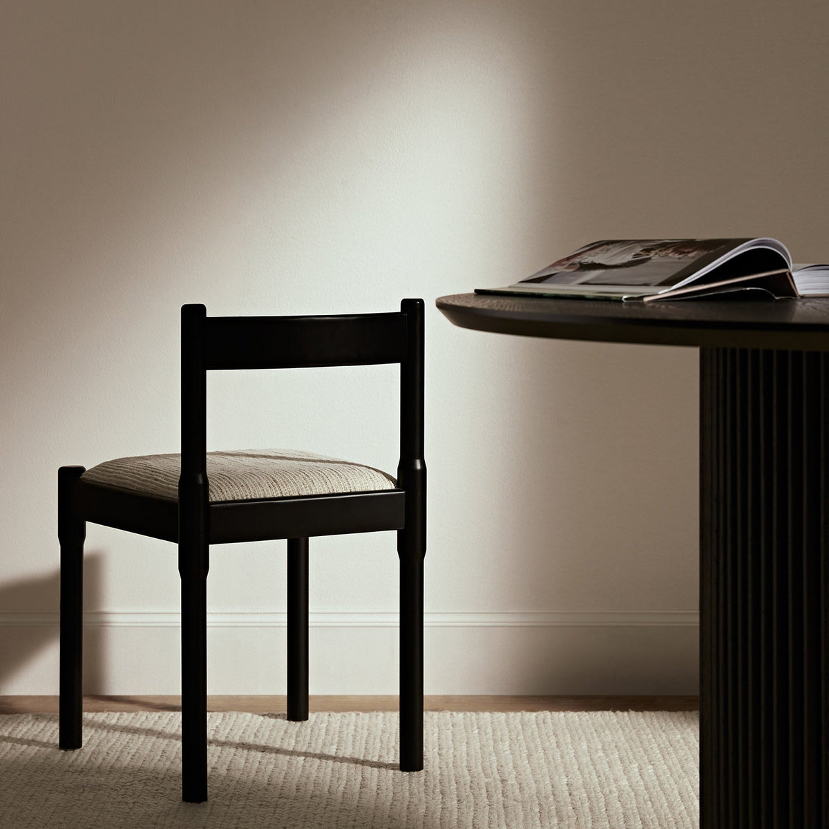 Minley 2-in-1 Dining Chair, Black Matte — view 3