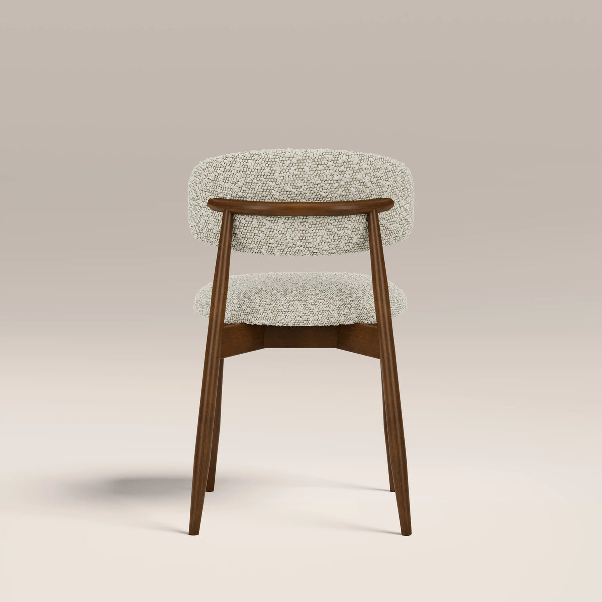 Halston Wooden Dining Chair | Speckled Stone Sustainable Boucle & Walnut — view 7