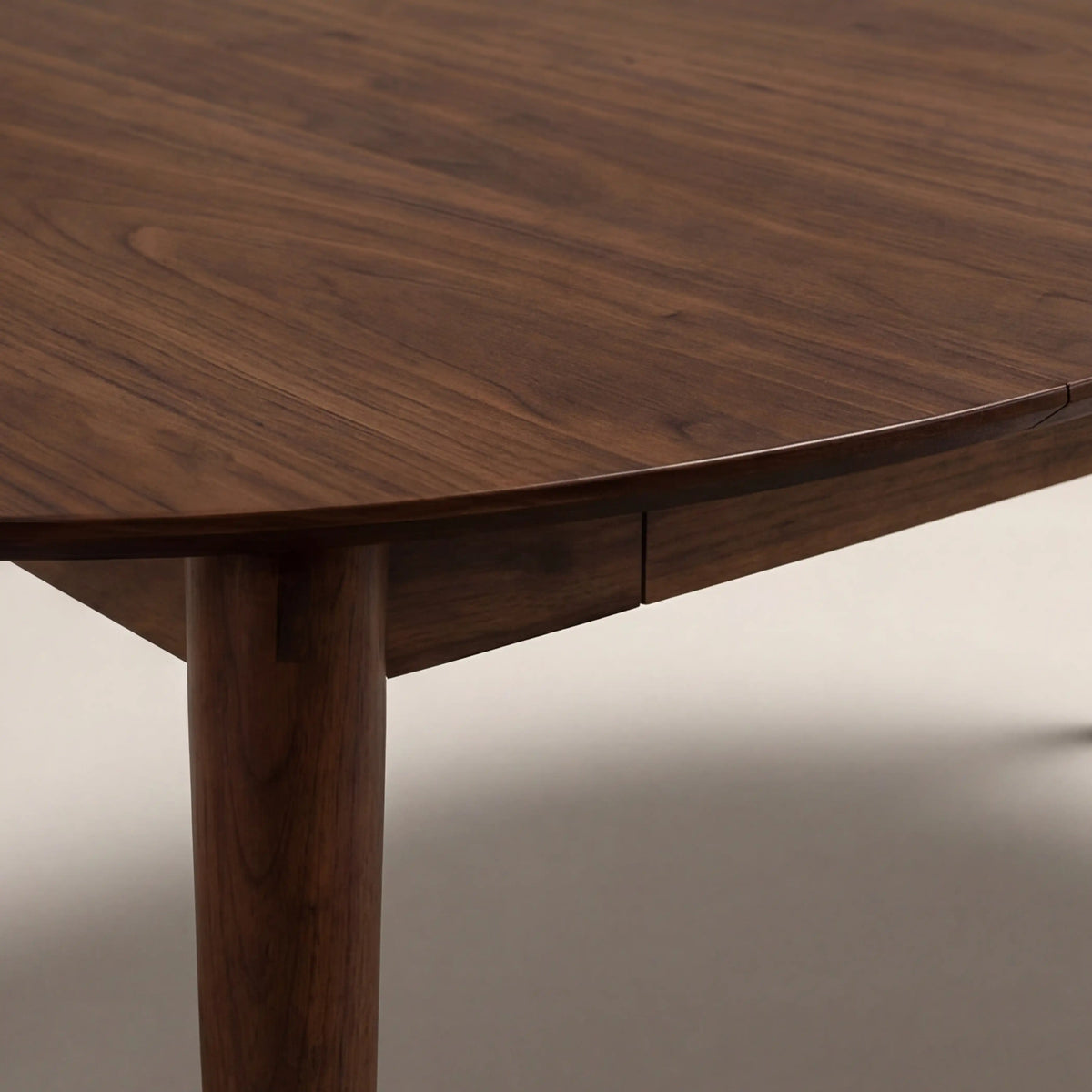 Montreux 4-6 Seat Round Wooden Extendable Dining Table | Walnut — view 7