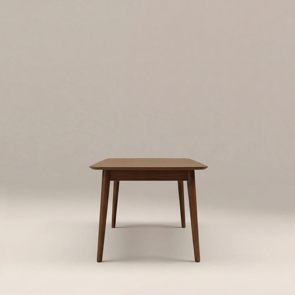Abbe 6-8 Seat Rectangle Wooden Extendable Dining Table | Walnut — view 6