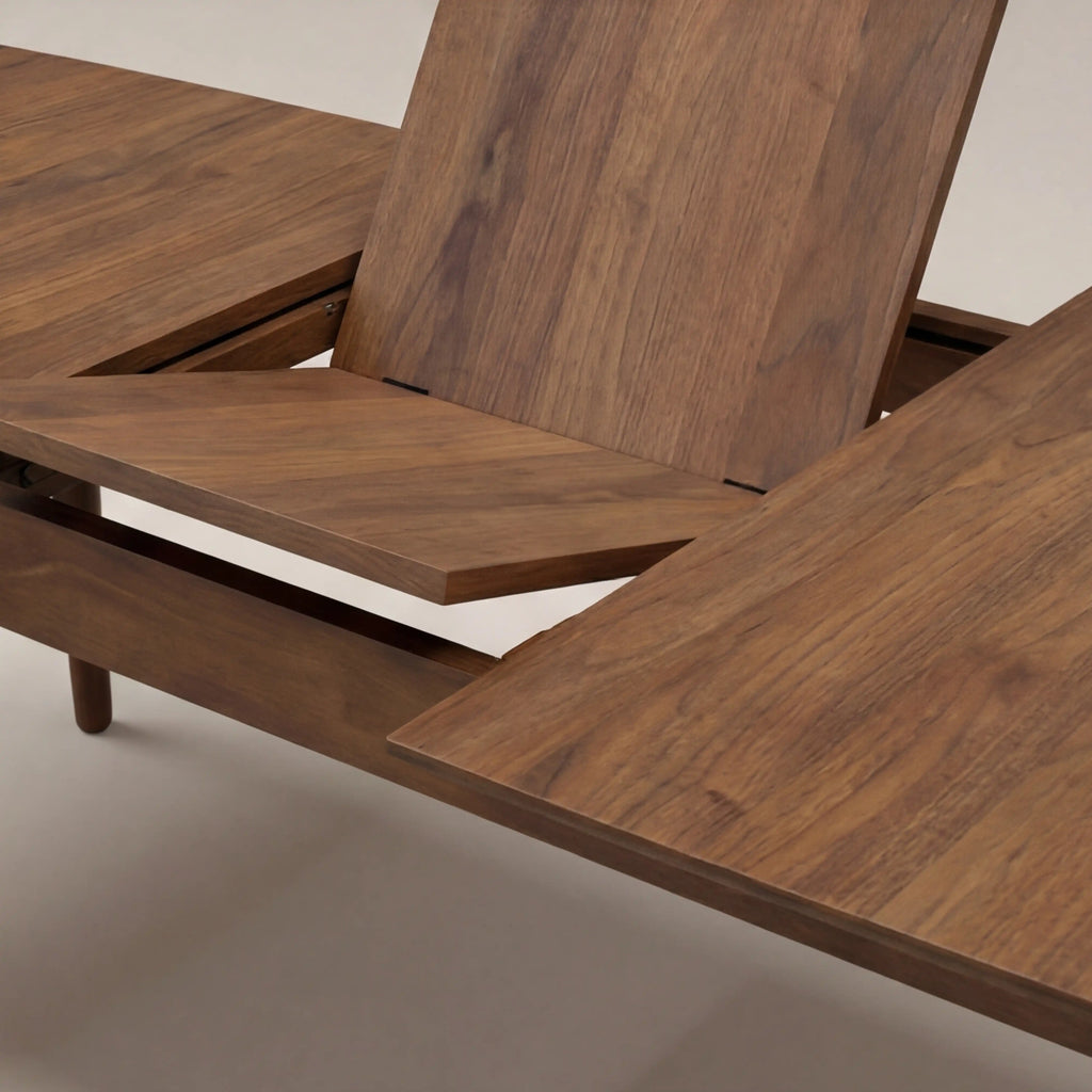 Abbe 6-8 Seat Rectangle Wooden Extendable Dining Table | Walnut — view 7