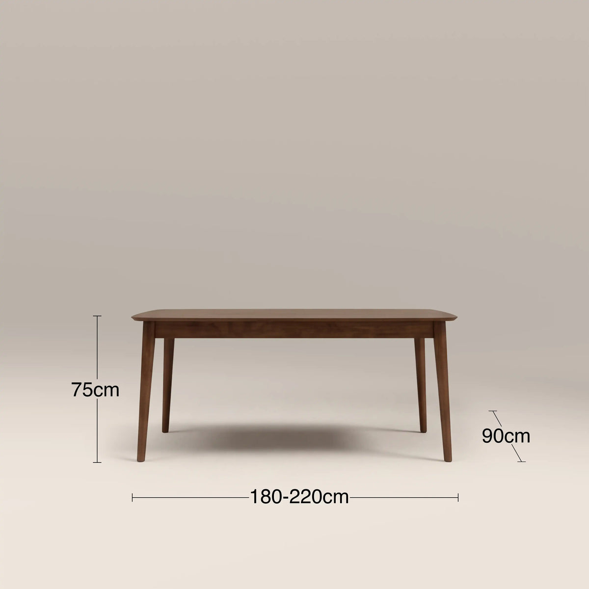 Abbe 6-8 Seat Rectangle Wooden Extendable Dining Table | Walnut — view 9