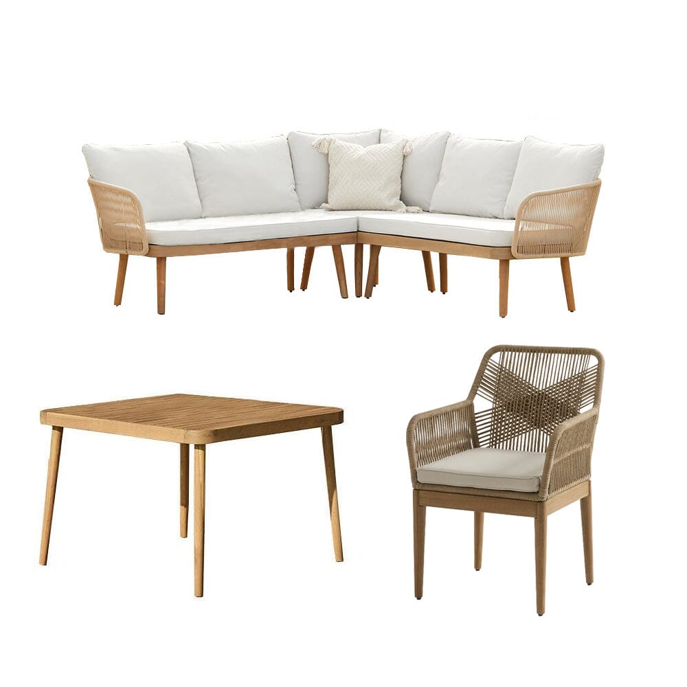 Eaden 8 Seater Corner Garden Dining Set with 2 Killian Chairs — view 9