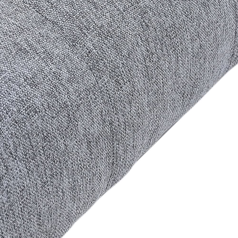 84cm W Square Linen Footstool with Metal Frame — view 8