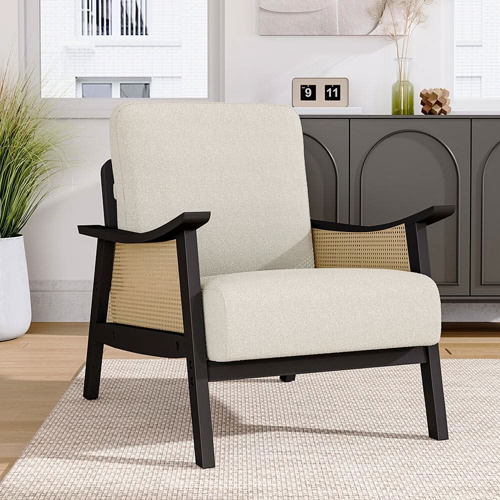 Direct Mid Century Rattan Armchair — view 2