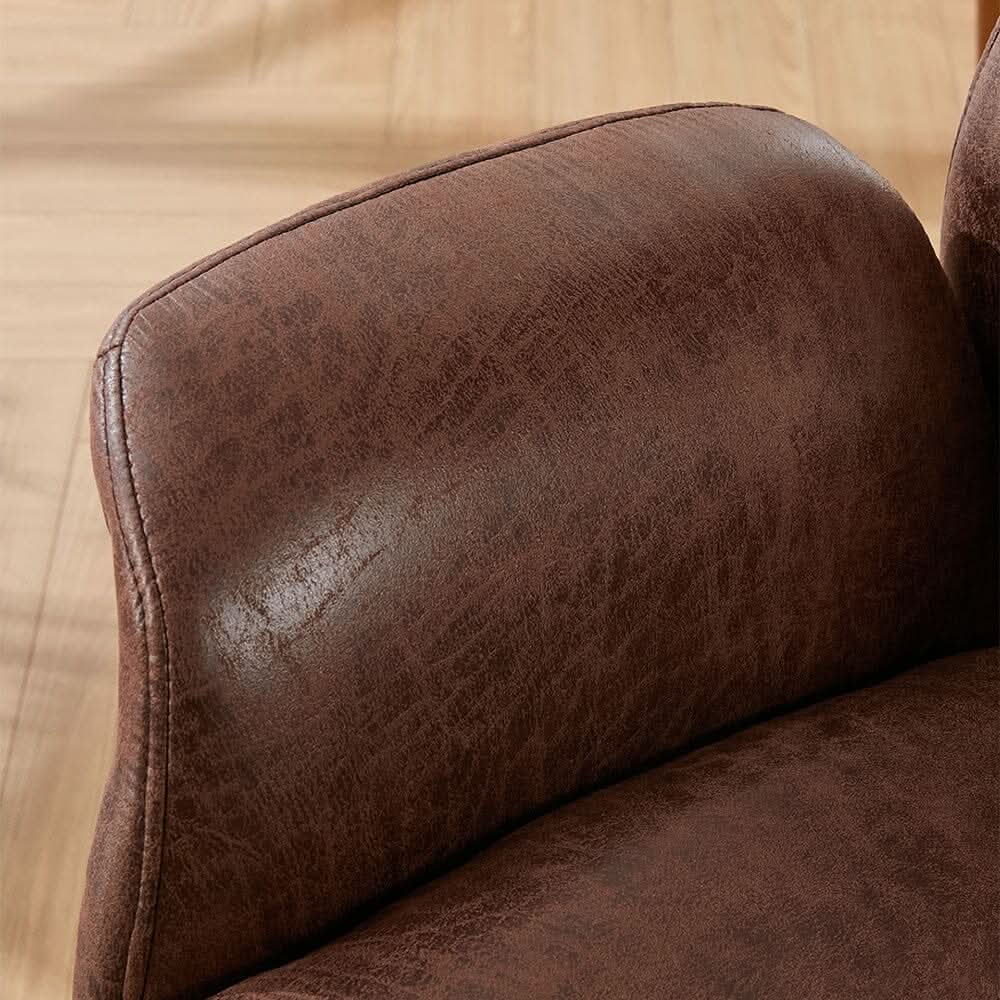 Retro PU Leather Executive Office Chair with Chrome Base — view 10