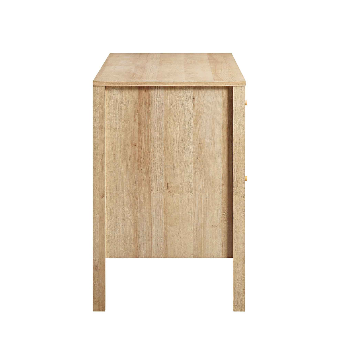 Frances Woven Rattan 3-Drawer Desk, Natural — view 10