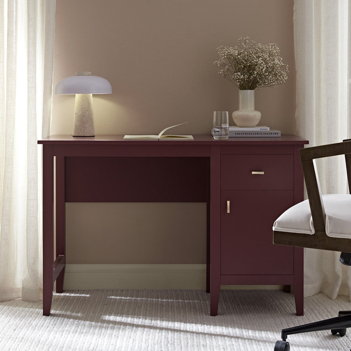 Oakham Writing Desk, Wild Cherry — view 2