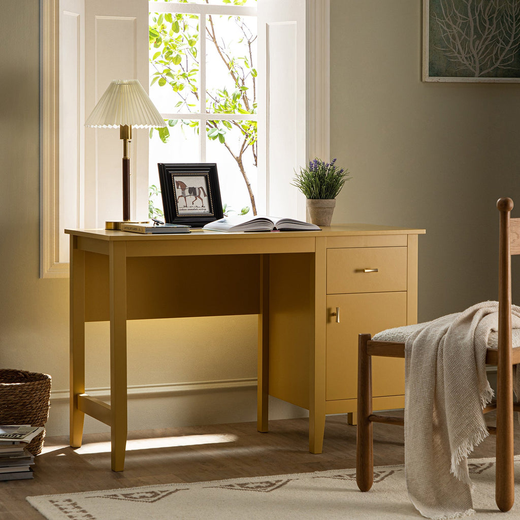 Oakham Writing Desk, Rattan Yellow — view 2