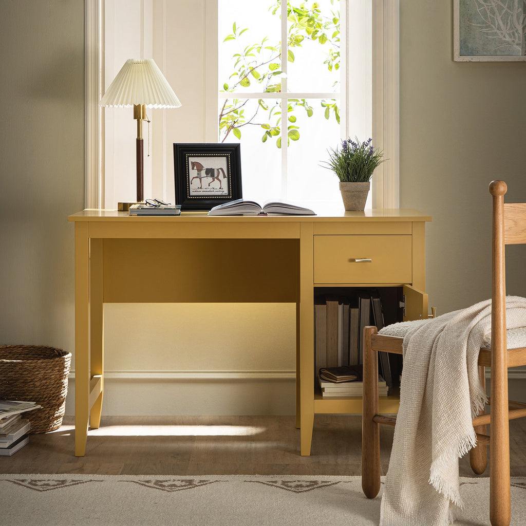 Oakham Writing Desk, Rattan Yellow — view 3