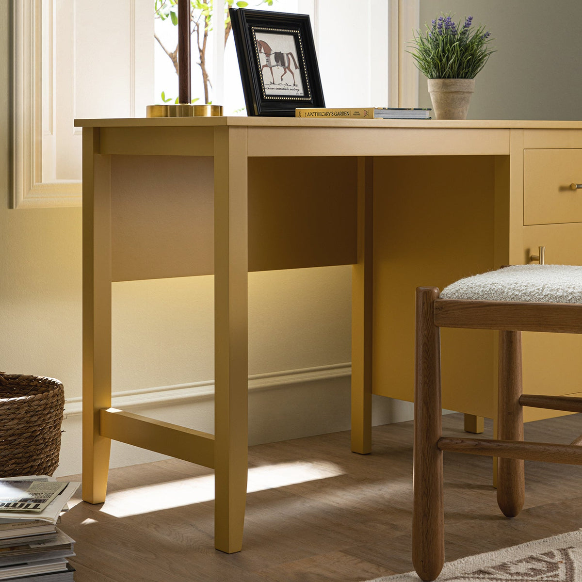Oakham Writing Desk, Rattan Yellow — view 4