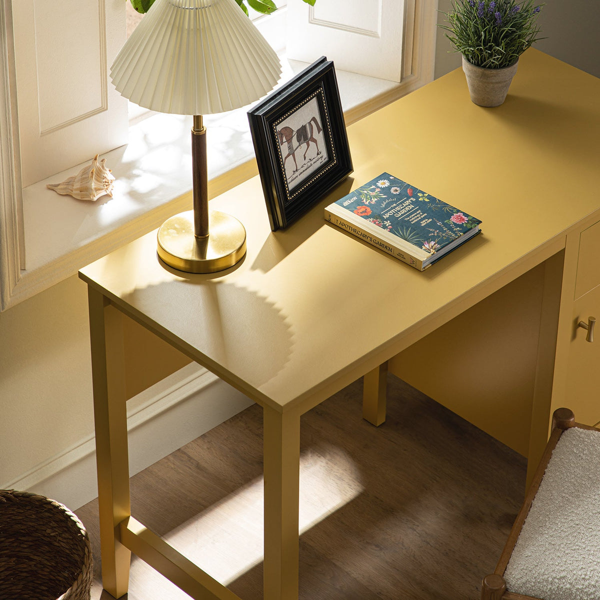 Oakham Writing Desk, Rattan Yellow — view 5