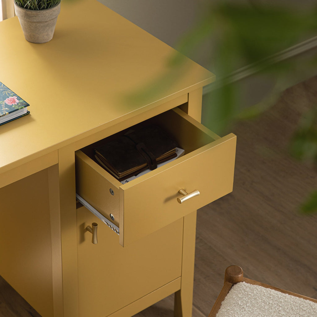 Oakham Writing Desk, Rattan Yellow — view 6