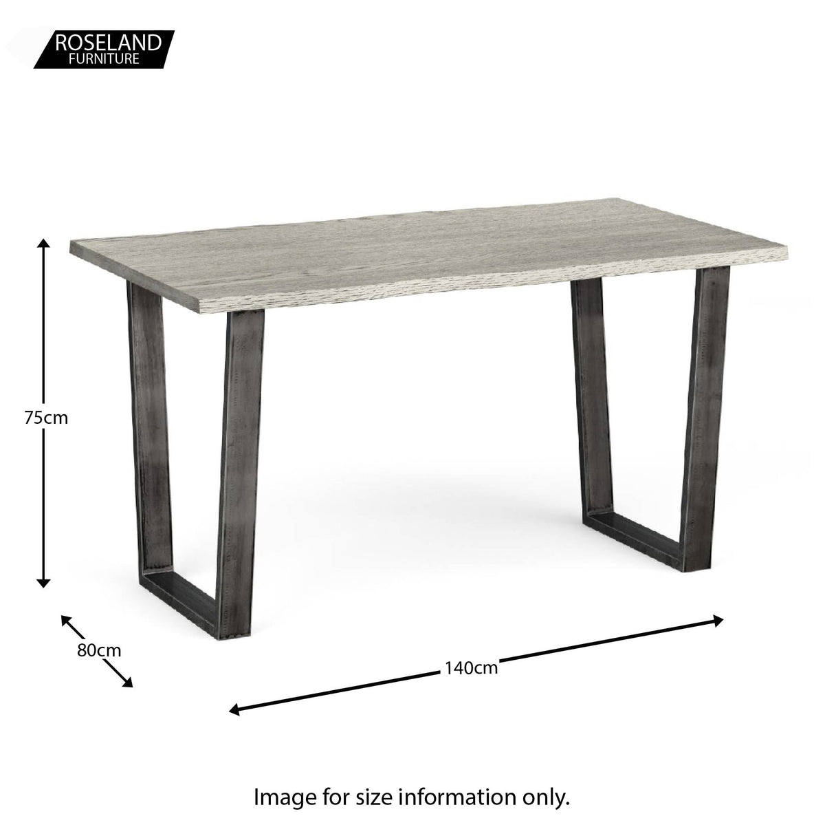 Soho Grey Dining Table 140cm — view 7
