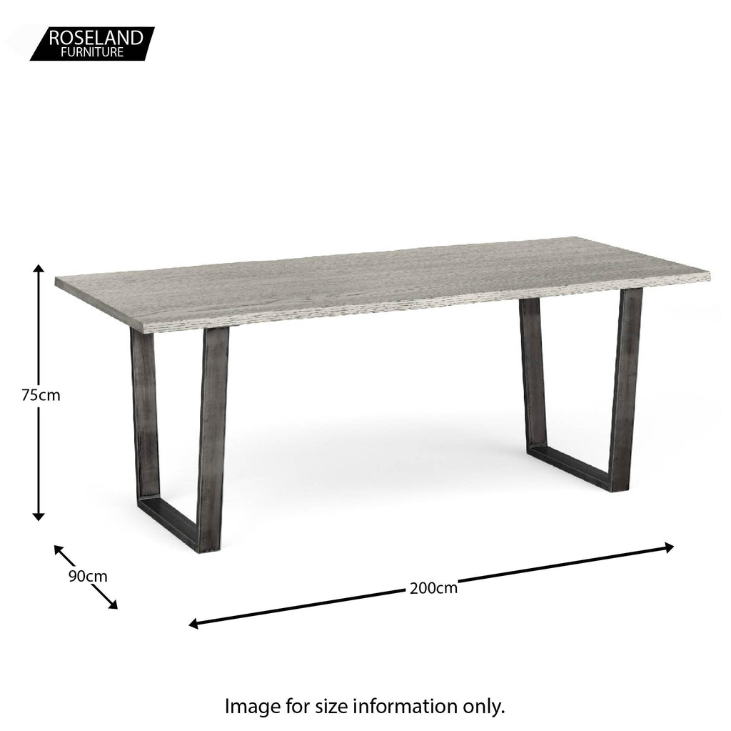 Soho Large Grey Dining Table 200cm — view 6