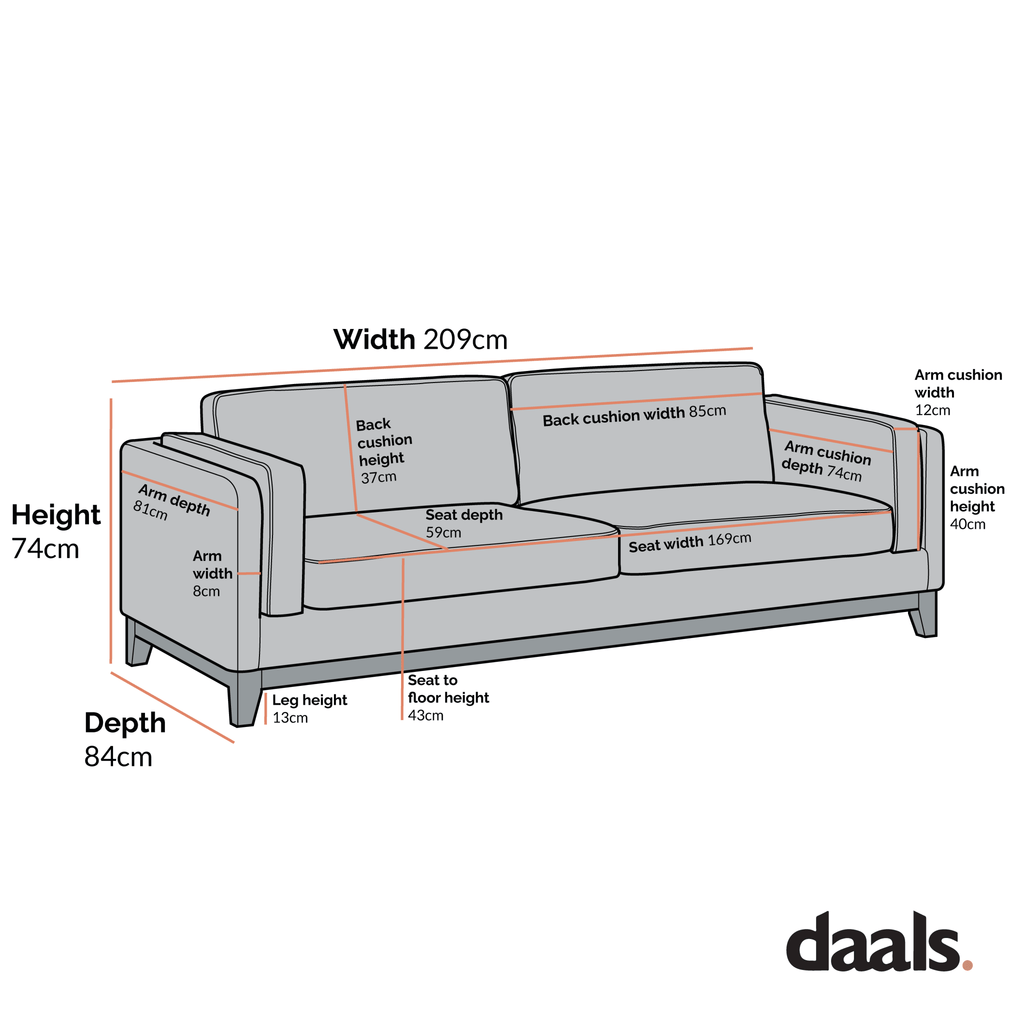 Dipley Champagne Velvet Sofa, 3-Seater — view 6