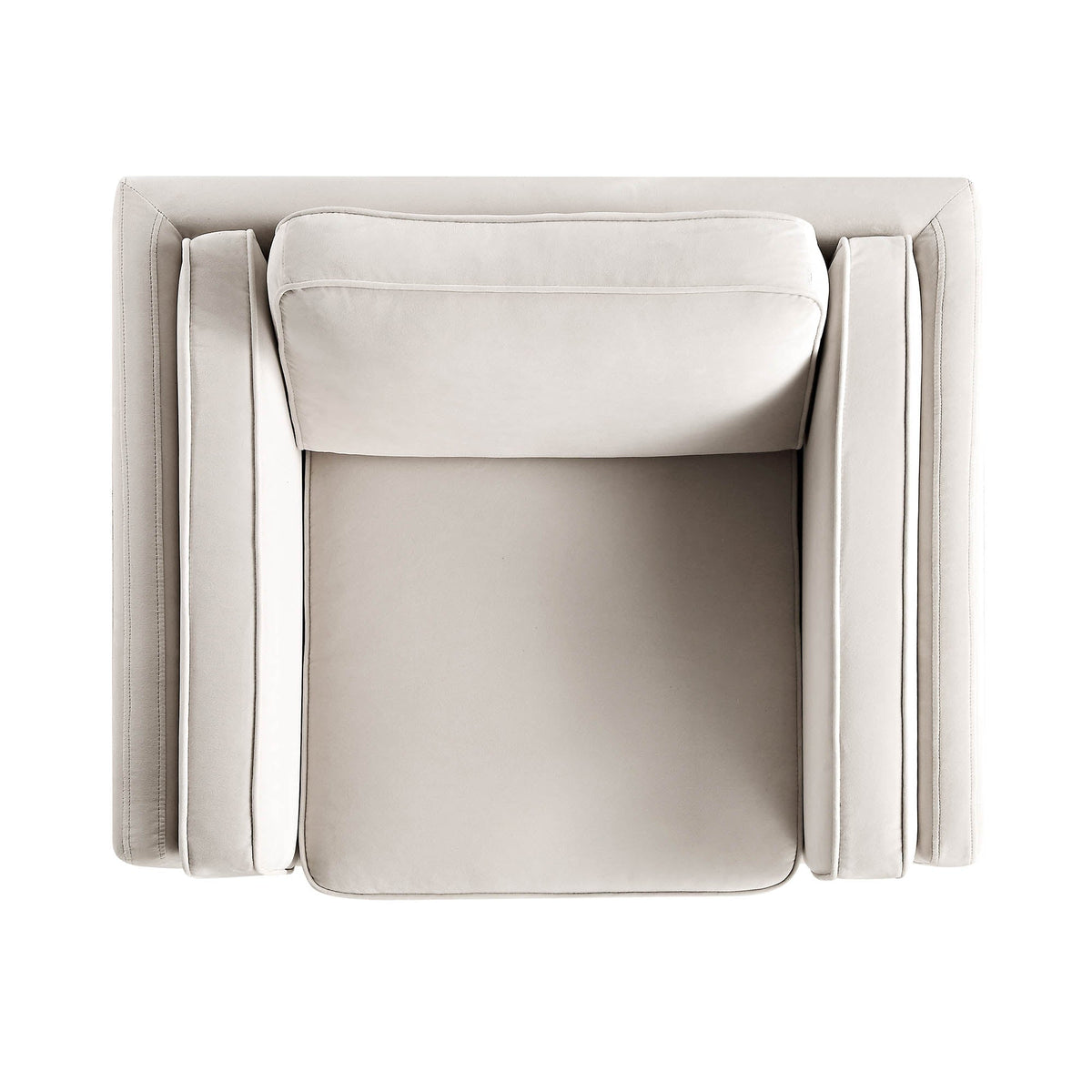 Dipley Champagne Velvet Sofa, 1-Seater — view 8