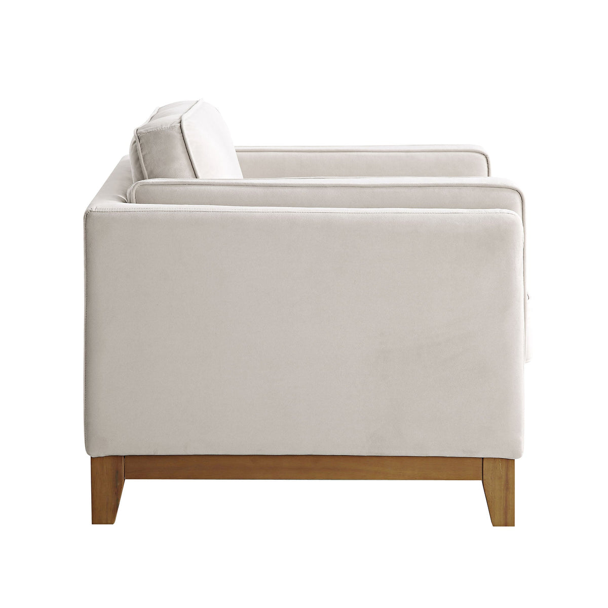 Dipley Champagne Velvet Sofa, 1-Seater — view 10
