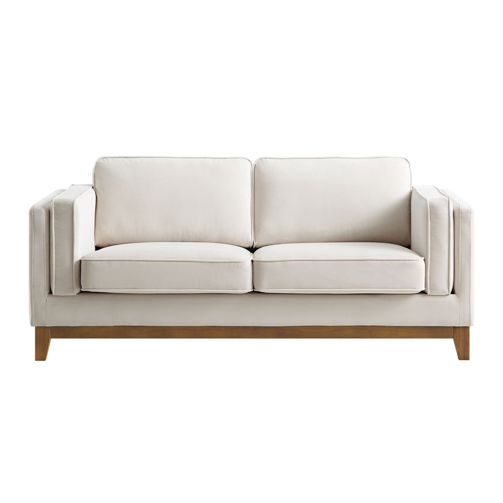 Dipley Champagne Velvet Sofa, 2-Seater — view 4