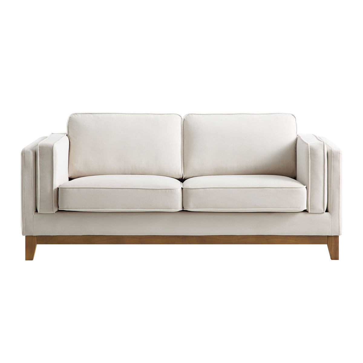 Dipley Champagne Velvet Sofa, 2-Seater — view 4
