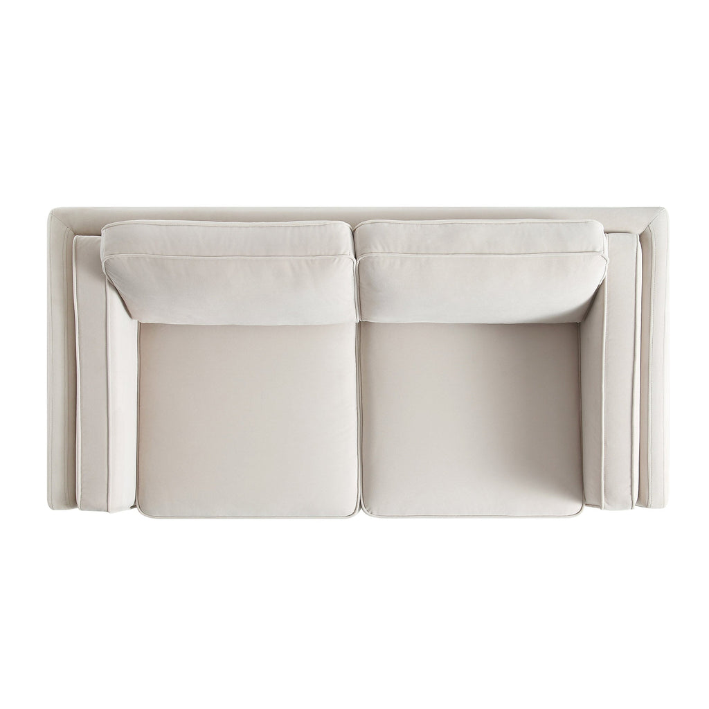 Dipley Champagne Velvet Sofa, 2-Seater — view 7