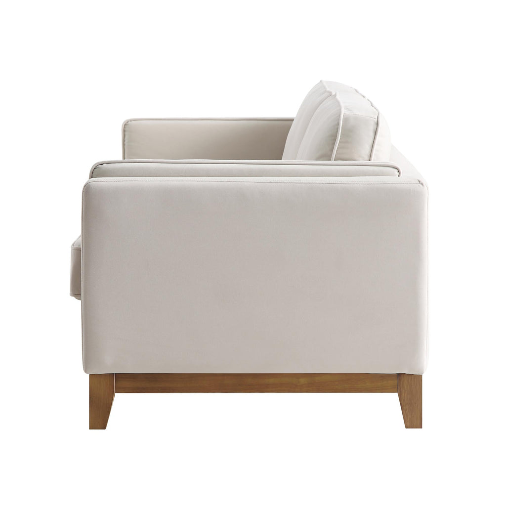 Dipley Champagne Velvet Sofa, 2-Seater — view 8