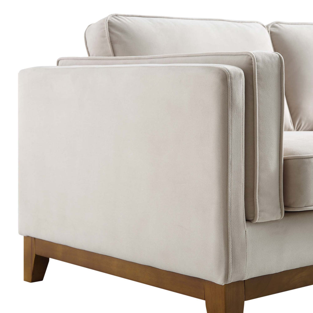 Dipley Champagne Velvet Sofa, 2-Seater — view 10